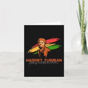 Cartão Harriet Tubman Underground Railroad Hero Black