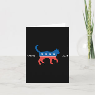 Cartão Harris 2024 Democrat Cat - Votação Para Kamala Whe