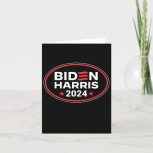Cartão Harris 2024 Presidente Americano Flag Joe Biden Ka