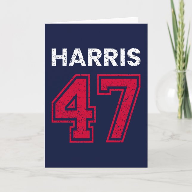 Cartão Harris 47 I - Kamala Harris Para Presidente (Frente)
