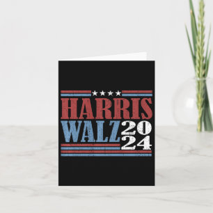 Cartão Harris Waltz 2024 Eleição Kamala Harris Tim Waltz