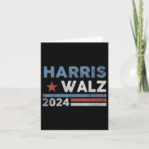 Cartão Harris Waltz 2024 Eleição Kamala Harris Tim Waltz