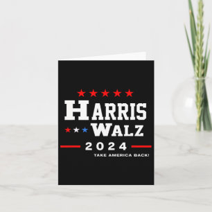 Cartão Harris Waltz 2024 Eleição Kamala Harris Tim Waltz