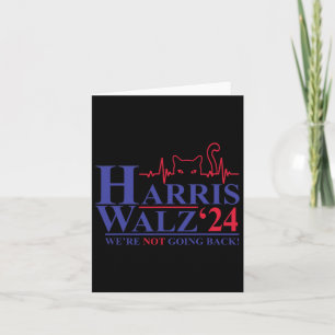 Cartão Harris Waltz 2024 Não vamos voltar a Gato engraçad