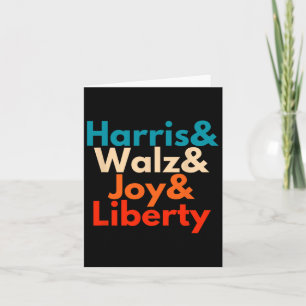 Cartão Harris Waltz 2024 Retro Vintage Tim Wheimer Kamala