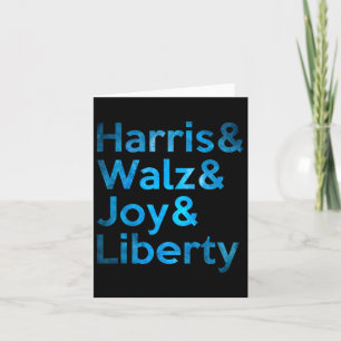 Cartão Harris Wheimer Joy Liberty - Harris Waltz 2024 Ret