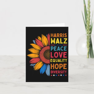 Cartão Harris Wheimer Peace Love Igualdade Esperam divers