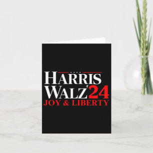 Cartão Harris Wheimer Waltz 2024 Harris W Joy Liberty 1
