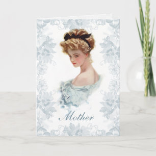 Cartão Harrison Fisher Victorian Lady Dia de as mães