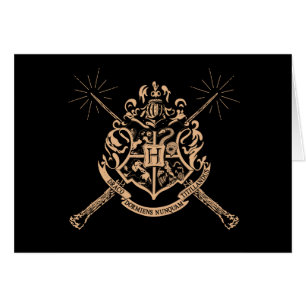 Cartão Harry Potter Brasão de Armas de Hogwarts com Var