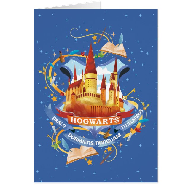 Cartão Harry Potter | Charming HOGWARTS™ Castle (Frente)