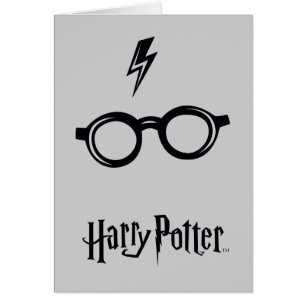 Cartão Harry Potter Cicatriz de Relâmpago e Óculos