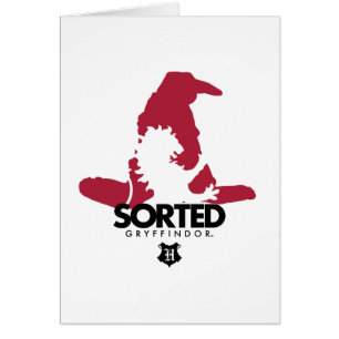 Cartão Harry Potter Classificado Em Casa GRYFFINDOR™