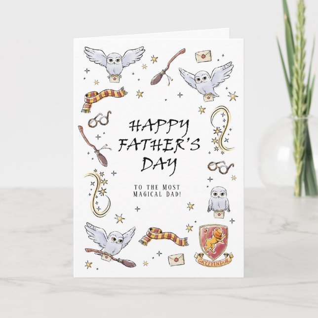 Cartão HARRY POTTER™ Feliz Dia dos Pais (Frente)