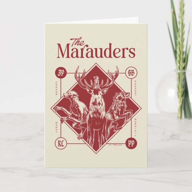 Cartão HARRY POTTER™ O Gráfico Animagus dos Malfeitores (Frente)
