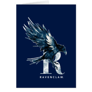 Cartão Harry Potter   RAVENCLAW™ Corvo Aquarela