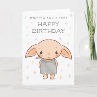 Cartão Harry Potter simples - Dobby Birthday