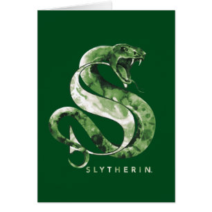 Cartão Harry Potter SLYTHERIN™ Cobra Watercolor