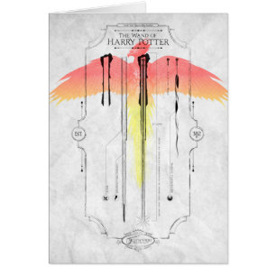 Cartão Harry Potter Spell Harry Wand Infographics