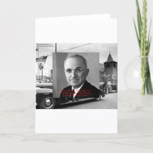 Cartão Harry Truman "Nunca Deu ao Inferno" Palavras De Pa