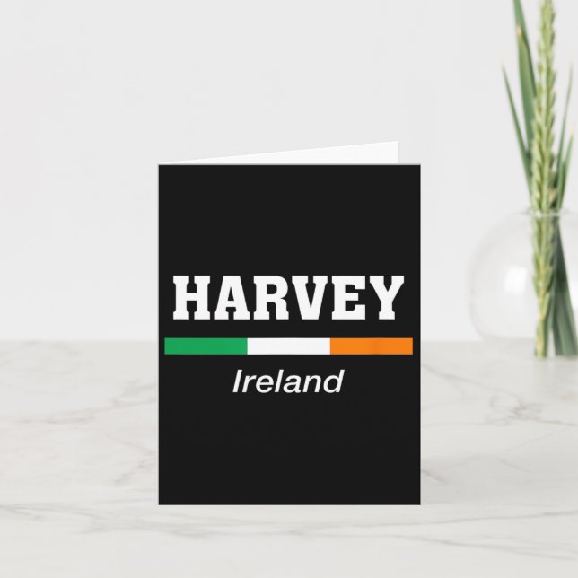 Cartão Harvey Irish Family Name Dia de São Patrício Irlan (Frente)