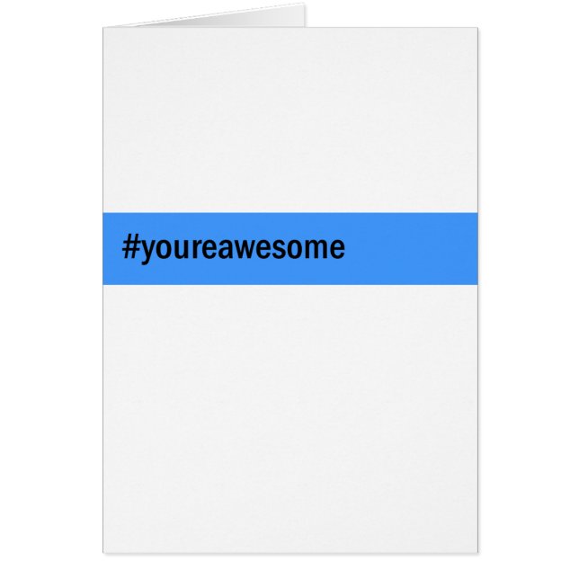 Cartão hashtag #yourawesome (Frente)