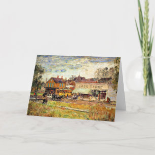 Cartão Hassam - Fim da linha de Trolley, Oak Park, IL