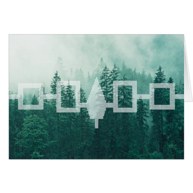 Cartão Haudenosaunee Misty Forest Flag Card (Frente Horizontal)