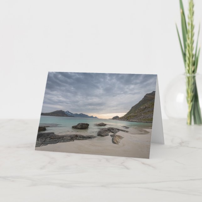 Cartão Haukland Beach (Frente)