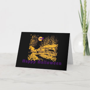 Cartão Haunted House Halloween Card