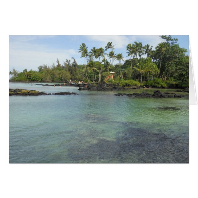 Cartão Havaí azul (Frente Horizontal)