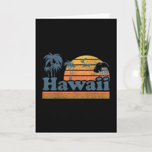 Cartão Havaí Vintage Praia Verão Surfing Havaiano Surfe