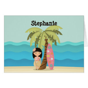 Cartão Havaiana Surfer Girl