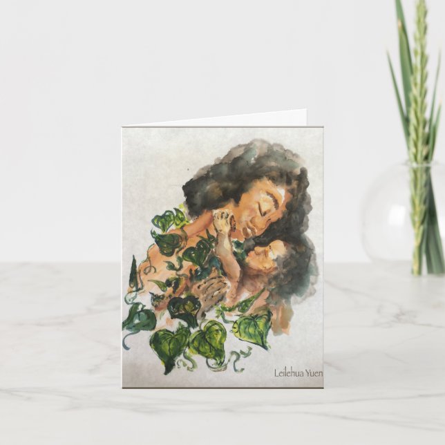 Cartão havaiano do dia das mães (Frente)