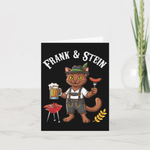 Cartão Havana Brown Cat Lederhosen Com Fran De Enchimento