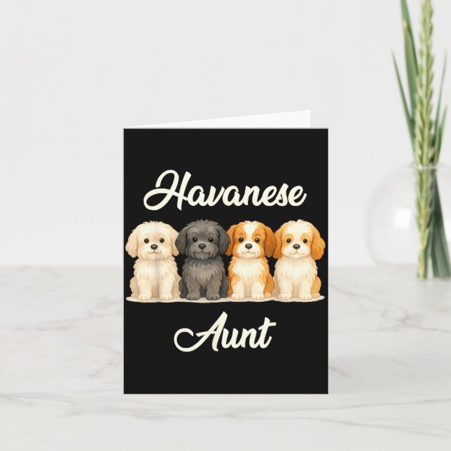 Cartão Havanese Aunt Cute Dog Lover Gift Funny Women Pupp (Frente)