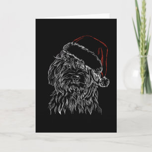 Cartão Havanese Dog Santa Hat