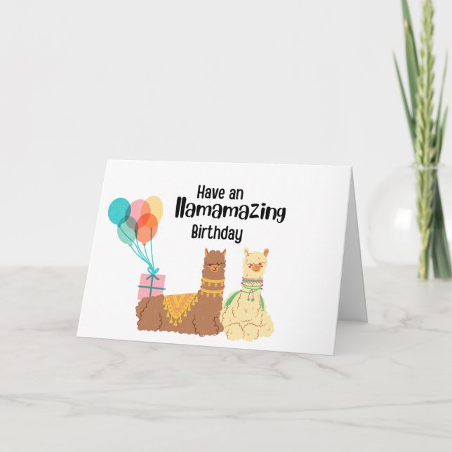 Cartão Have a Llamazing Birthday (Frente)