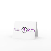 Have Faith Notecard Purple with Circle Cross