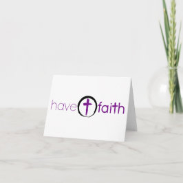 Cartão Have Faith Notecard Purple with Circle Cross