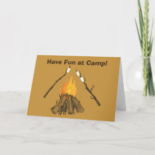 Cartão Have Fun At Camp Marshmallows Greeting Card