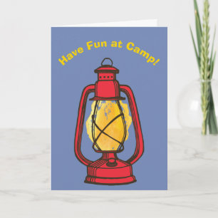 Cartão Have Fun At Camp Red Lantern Greeting Card