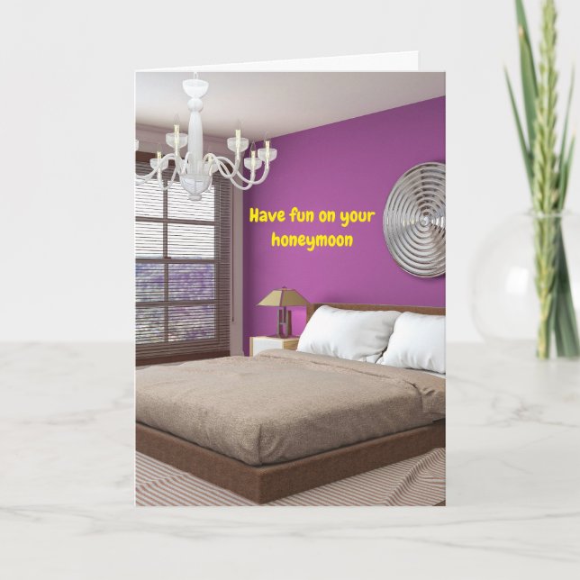 Cartão Have fun on your honeymoon. (Frente)