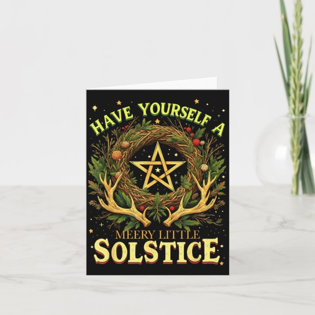 Cartão Have Yourself A Merry Little Solstice Quote  (Frente)