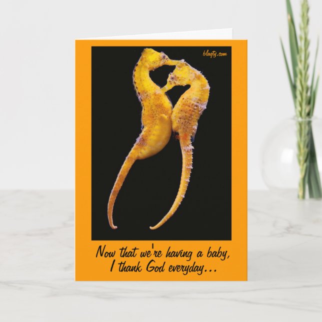 Cartão Having a baby (Frente)