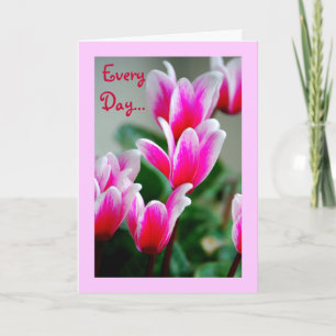 Cartão Hawaii Pink Cyclamen Flowers, Get Well