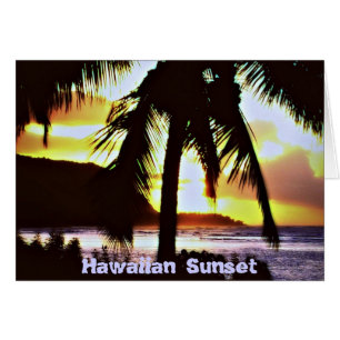 Cartão Hawaiian Beach Sunset