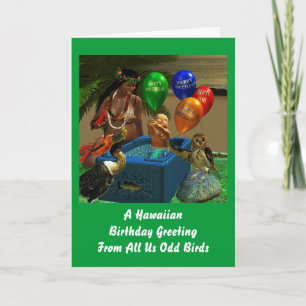 Cartão Hawaiian Birthday