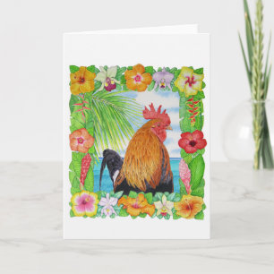 Cartão Hawaiian Rooster