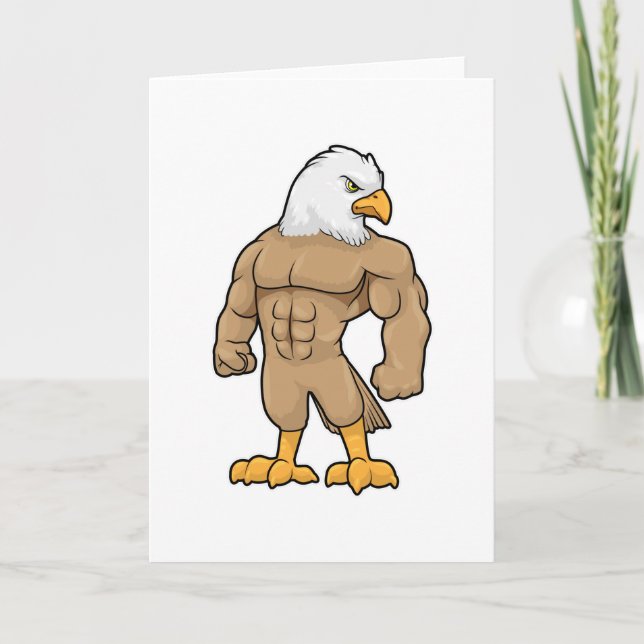 Cartão Hawk como Bodybuilder com pacote Seis (Frente)